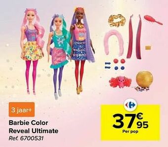 Carrefour Barbie color reveal ultimate aanbieding
