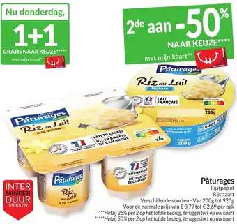 Intermarché Pâturages Rijstpap of Rijsttaart aanbieding