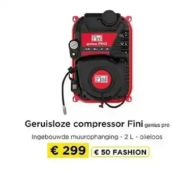 Geruisloze compressor Fini genius pro