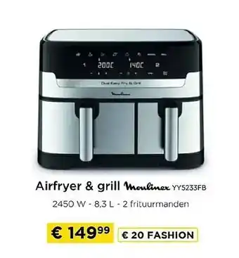 Molecule Airfryer & grill Moulinex YY5233FB aanbieding