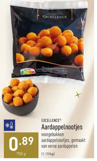ALDI Excellence Aardappelnootjes 750g aanbieding
