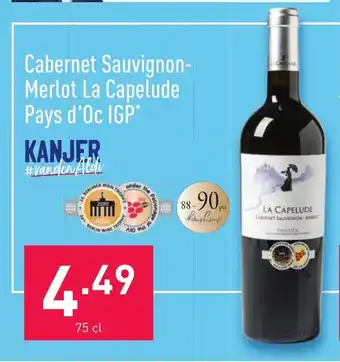 ALDI Cabernet Sauvignon Merlot La Capelude Pays d'Oc IGP 75cl aanbieding