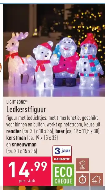 ALDI Light Zone Ledkerstfiguur per stuk aanbieding