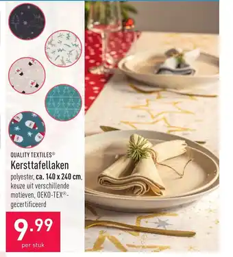 ALDI Quality Textiles Kersttafellaken per stuk aanbieding
