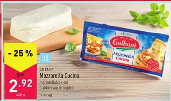 ALDI Galbani Mozzarella Cucina 400g aanbieding