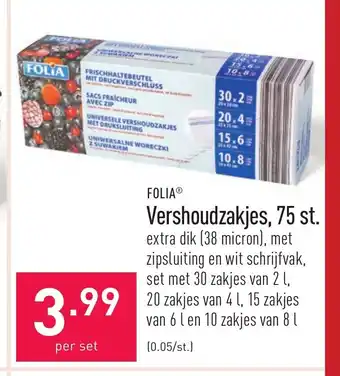 ALDI Folia Vershoudzakjes, 75 st. per set aanbieding