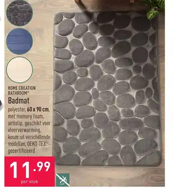 ALDI Home Creation Bathroom Badmat 60 x 90 cm per stuk aanbieding