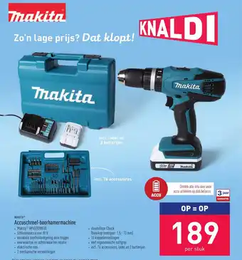 Makita Accuschroef-Boorhamermachine per stuk