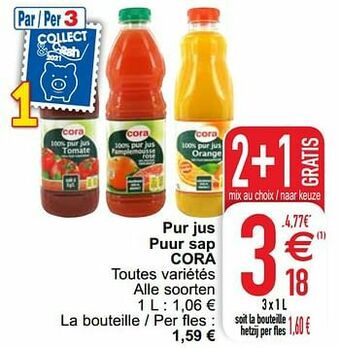 Cora Pur jus puur sap cora aanbieding