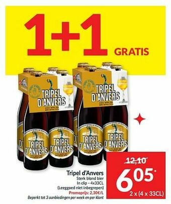 Intermarché Tripel d’anvers sterk blond bier aanbieding