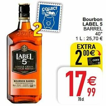 Cora Bourbon label 5 barrel aanbieding