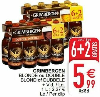 Grimbergen blonde ou double blond of dubbele