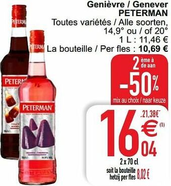 Genièvre - genever peterman