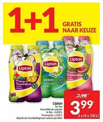 Intermarché Lipton ice tea aanbieding