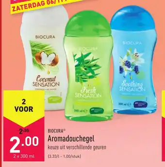 ALDI Biocura Aromadouchegel 2 x 300 ml aanbieding