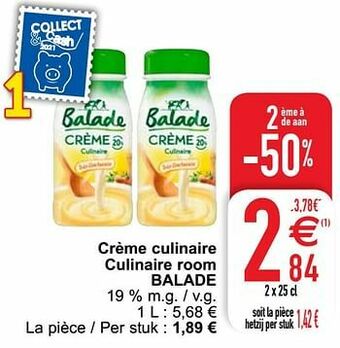 Cora Crème culinaire culinaire room balade aanbieding
