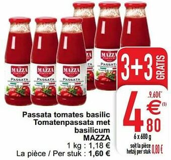 Passata tomates basilic tomatenpassata met basilicum mazza