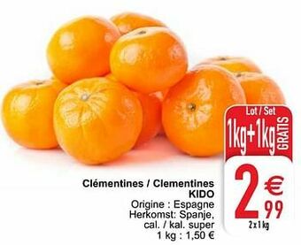 Cora Clémentines - clementines kido aanbieding