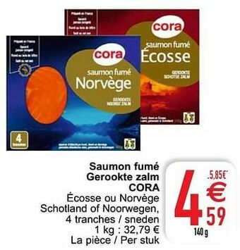 Cora Saumon fumé gerookte zalm cora aanbieding