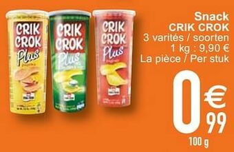 Cora Snack crik crok aanbieding