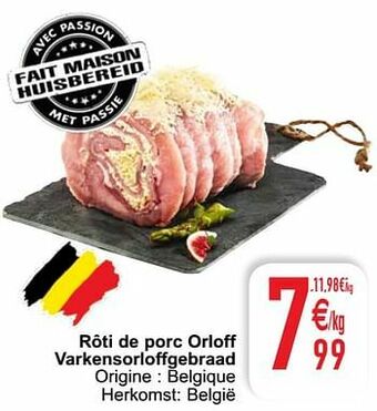 Cora Rôti de porc orloff varkensorloffgebraad aanbieding