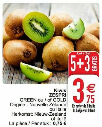 Cora Kiwis zespri green ou - of gold aanbieding