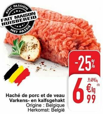 Cora Haché de porc et de veau varkens- en kalfsgehakt aanbieding