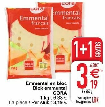Cora Emmental en bloc blok emmental cora aanbieding
