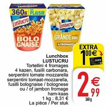 Cora Lunchbox lustucru aanbieding