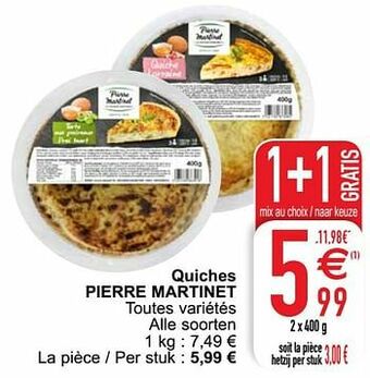 Cora Quiches pierre martinet aanbieding