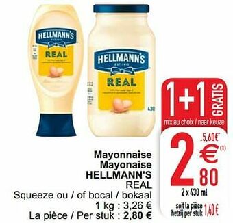 Cora Mayonnaise mayonaise hellmann`s real aanbieding