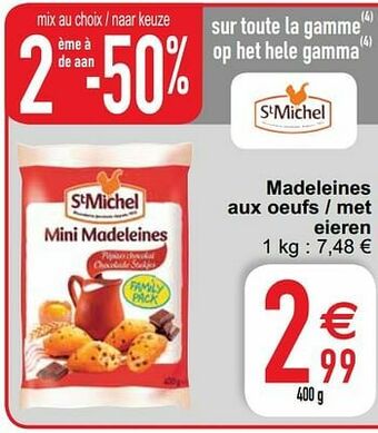 Cora Madeleines aux oeufs - met eieren aanbieding