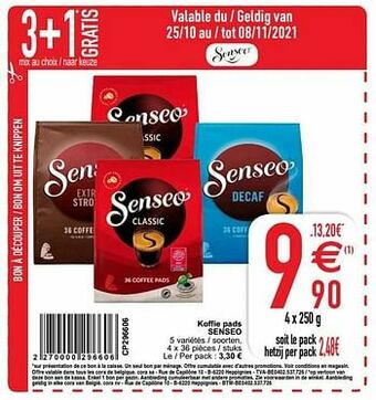 Cora Koffie pads senseo aanbieding