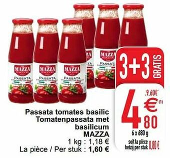 Passata tomates basilic tomatenpassata met basilicum mazza