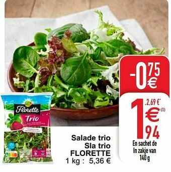 Cora Salade trio sla trio florette aanbieding