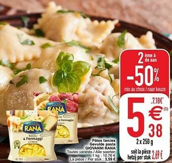 Cora Pâtes farcies gevulde pasta giovanni rana aanbieding