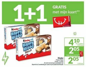 Intermarché Kinder happy hippo aanbieding
