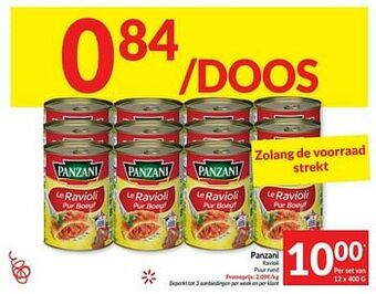 Intermarché Panzani ravioli puur rund aanbieding