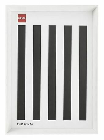HEMA HEMA Fotolijst Hout 21x29.7 Facetrand Wit aanbieding