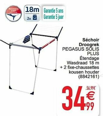 Séchoir droogrek pegasus solis plus