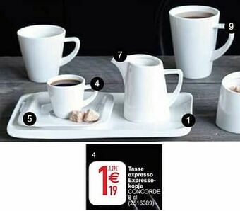 Tasse expresso expressokopje concorde