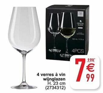 Cora 4 verres à vin wijnglazen aanbieding