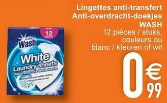 Cora Lingettes anti-transfert anti-overdracht-doekjes wash aanbieding