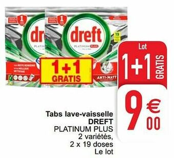 Cora Tabs lave-vaisselle dreft platinum plus aanbieding