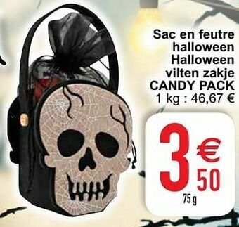 Cora Sac en feutre halloween halloween vilten zakje candy pack aanbieding