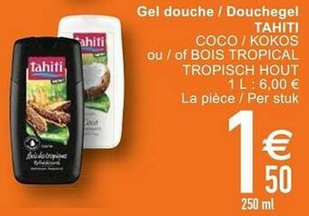 Cora Gel douche - douchegel tahiti coco - kokos ou - of bois tropical tropisch hout aanbieding