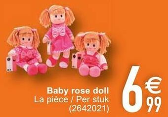 Cora Baby rose doll aanbieding
