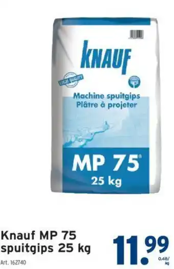 GAMMA Knauf MP 75 spuitgips 25 kg aanbieding