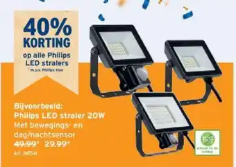 GAMMA Philips LED straler 20W aanbieding