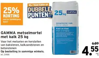 GAMMA Metselmortel met kalk 25 kg aanbieding